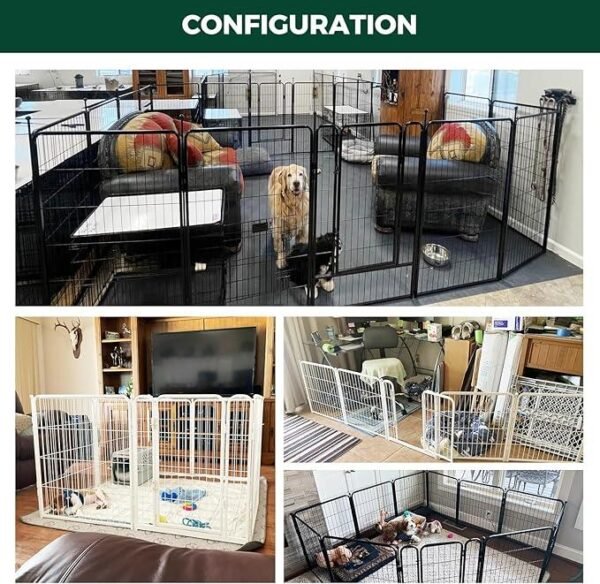 Anyask Dog Playpen, 24 inch 8 Panels RV Camping, Foldable Metal Exercise Puppy PlayPen, Patented corral para perros, BlackFriday Christmas Gifts - Image 7