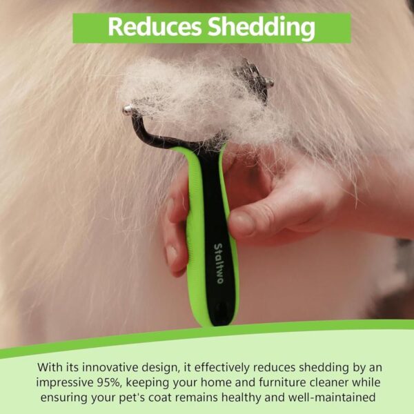 Pet Grooming Supplies -  2-in-1 Professional Undercoat Rake and Pet Brush  Shedding Control for Long Haired Dogs and Cats, Deshedding Tool, Furminator for Dogs - Image 6