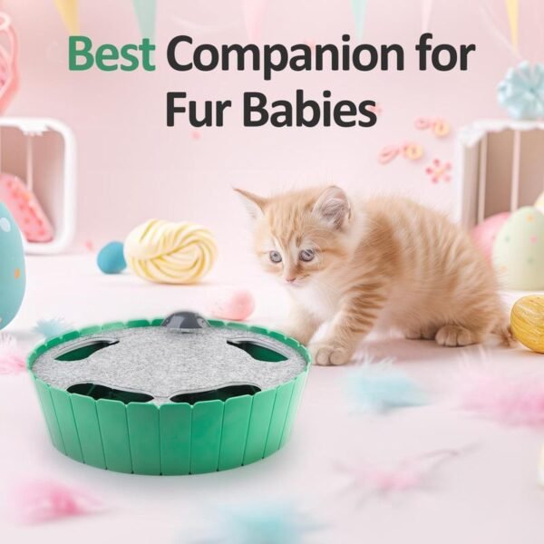 【Christmas Gifts】Pawaboo 4 Holes Whack-a-mole Electric Cat Toy,Interactive Cat Toy with Running Mouse, Pop and Play Hide Seek Cat Toy,Pet Supplies - Image 9