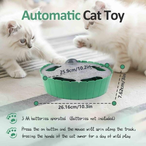 【Christmas Gifts】Pawaboo 4 Holes Whack-a-mole Electric Cat Toy,Interactive Cat Toy with Running Mouse, Pop and Play Hide Seek Cat Toy,Pet Supplies