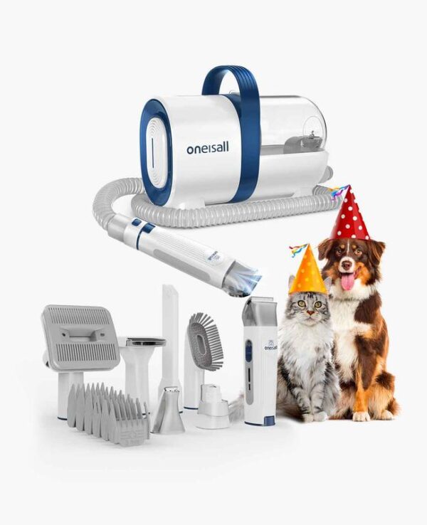 oneisall Dog Grooming Kit & Vacuum Suction 99% Pet Hair, 1.5L Dust Cup Dog Brush Vacuum with 7 Pet Grooming Tools for Shedding Dogs Cats and Other Animals petgeekdispenser - Image 9
