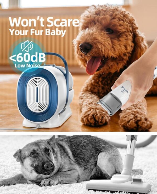 oneisall Dog Grooming Kit & Vacuum Suction 99% Pet Hair, 1.5L Dust Cup Dog Brush Vacuum with 7 Pet Grooming Tools for Shedding Dogs Cats and Other Animals petgeekdispenser - Image 2