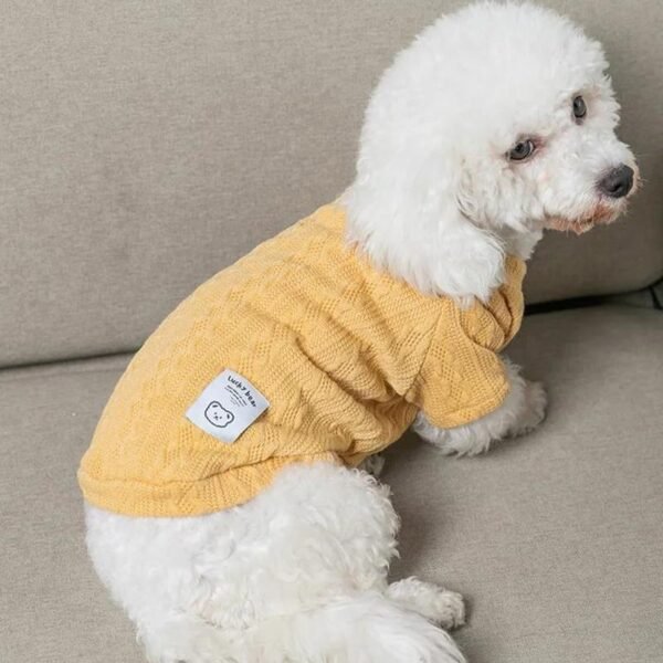 Winter Warm Pet Cloth, Bear Pattern Knitted Dog Sweater, 1 Count Warm Puppy Clothes for Small Dogs Cats, Pet Clothing for Chihuahua, French Bulldog, Pug - Image 10