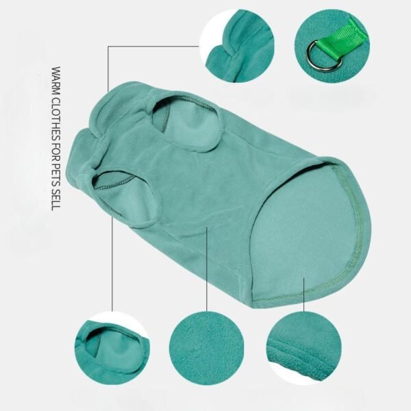 Solid Color High Round Collar Pet Jacket, Winter Thickened Warm Pet Coat, Pet Clothes for Dogs & Cats, Dog & Cat Supplies Holiday Gift - Image 6